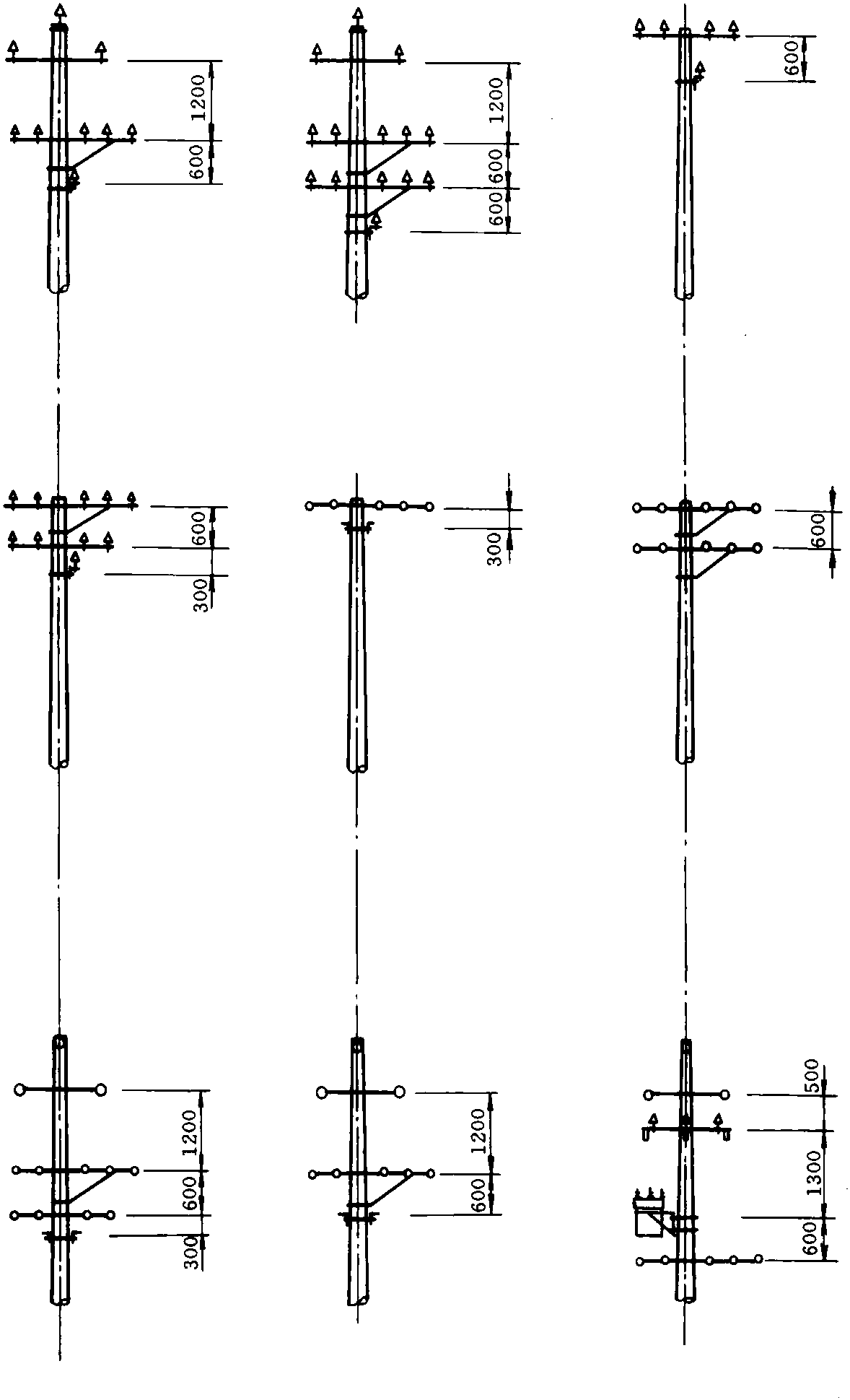图7-52 低压横担安装位置图